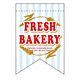 変形タペストリー FRESH BAKERY（リボンカット） カラー:水色 (5863)