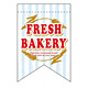 変形タペストリー FRESH BAKERY（リボンカット） カラー:水色 (5863)