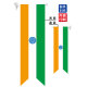 インド国旗タテ フラッグ(遮光・両面印刷) (61180)
