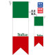 イタリア国旗ヨコ／Italia フラッグ(遮光・両面印刷) (61181)