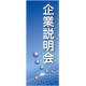 企業向けバナー 企業説明会 ブルー(青)背景 素材:トロマット(厚手生地) (61543)