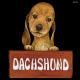 デコシール 犬 ダックスフンド サイズ:レギュラー W285×H285 (61999)