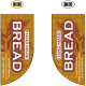 HAND MADE BREAD (茶色背景・麦の絵) Rフラッグ ミニ(遮光・両面印刷) (69458)