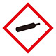 化学物質関係標識 GHSラベル ガスボンベ 5枚入り サイズ: (大) ◇一辺/150mm (037105)