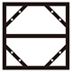 300×600mm明治山型標識用 連結掲示用スチール枠 スライドアングル KHY-2SA 610×605mm (55200)