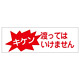 短冊型一般標識 ヨコ型 120×360×1mm 表記:キケン渡ってはいけません (093192)