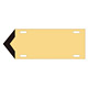 JIS配管識別標識 液体方向表示板 薄い黄 サイズ: (小) 80×210×1.8mm (174303)