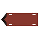 JIS配管識別標識 液体方向表示板 暗い赤 サイズ: (小) 80×210×1.8mm (174306)