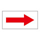 配管識別方向表示オレフィンステッカー 赤矢印 10枚1組 サイズ:20×40mm (193099)