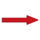 配管識別方向表示アルミステッカー 暗い赤矢印 10枚1組 サイズ:15×100×30×40mm (193347)