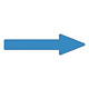 配管識別方向表示アルミステッカー青矢印 10枚1組 サイズ:15×100×30×40mm (193367)
