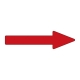 配管識別方向表示アルミステッカー 赤矢印 10枚1組 サイズ:10×70×20×25mm (193444)