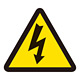 PL警告表示 (簡易タイプ) ステッカー 10枚1組 電気危険「高電圧危険」「感電注意」 サイズ:小 (203005)