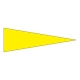 マーキングステッカー 5×15mm三角 PET 100枚1組 カラー:黄 (208702)
