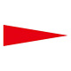 マーキングステッカー 5×15mm三角 PET 100枚1組 カラー:赤 (208703)