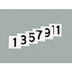 100mm角数字札 仕様:1〜12 6枚1組 (228021)