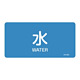 JIS配管識別明示ステッカー 水関係 (ヨコ) 水 10枚1組 サイズ: (L) 60×120mm (381201)