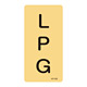 JIS配管識別明示ステッカー ガス関係 (タテ) LPG 10枚1組 サイズ: (S) 60×30mm (386722)