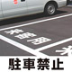 道路表示シート 「駐車禁止」 白ゴム 500角 (835-043W)