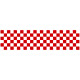 ロール幕 (3798) 市松模様 紅白 H600×W7800mm