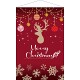 【2024年商品】ハーフタペストリーメリークリスマス 赤 (No.043716)