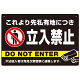 黒背景に白文字が目立つ私有地立入禁止デザイン プレート看板 W450×H300 アルミ複合板 (SP-SMD637-45x30A)