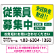 従業員募集中 未経験者歓迎 大きな文字デザイン 求人募集看板 オリジナル プレート看板 グリーン W600×H450 エコユニボード (SP-SMD643C-60x45U)