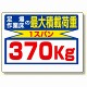 制限荷重標識 足場の作業床の最大積載荷重 (329-08)