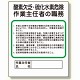 作業主任者職務板 酸素欠乏・硫化水素危険 (356-06)