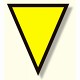 面ファスナー式三角旗 黄地・文字なし (372-54)