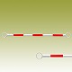 スライドバー (伸縮タイプ) (赤白) 赤色部反射 40Ф (外) ×1200～2000mm (385-65)