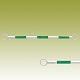 スライドバー (伸縮タイプ) (緑白) 緑色部反射 40Ф (外) ×1200～2000mm (385-66)