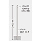 埋込用ポール (ポールのみ) 38.1φ×2400 (395-06)