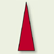 ゲージマーカー 三角シール 赤 15×5 1シート100枚入 (446-81)