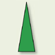 ゲージマーカー 三角シール 緑 15×5 1シート100枚入 (446-82)