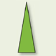 ゲージマーカー 三角シール 蛍光緑 15×5 1シート100枚入 (446-84)