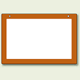 吊り下げ式表示板 フチ色 橙 アクリル 300×450×3 (807-34)