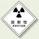 運搬標識 放射性 ゴムマグネット1色刷り 250×250 (2枚1組) (817-70)