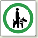 ピクトサイン 盲導犬、介助犬 可 100mm角・2枚1組 (839-40)