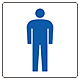 トイレ表示アクリル板 大150mm角 男子 (842-62A)