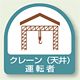 作業管理関係ステッカー クレーン (天井) 運転者 2枚1組 (851-64)