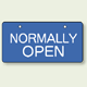 バルブ開閉表示板 ヨコ型 NORMALL OPEN 60×120 5枚1組 (856-38)