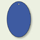 無地板 楕円型 青 60×40 5枚1組 (886-45)