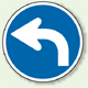 道路標識 (構内用) 指定方向外進行禁止 左折矢印 (894-07)