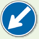 道路標識 (構内用) 指定方向外進行禁止 左下矢印 (894-10)