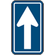 道路標識 (構内用) 一方通行 (縦型) アルミ 600×350 (894-20)