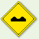 警告標識 路面凸凹あり アルミ 一辺 450 (894-43)