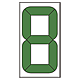 デジタル数字型無災害記録表用交換用数字版(大) 180×96mm (899-37)