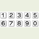 JIS安全表示ステッカー 数字表示 1～0 小 10枚1組 (AS-24-20S)