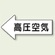 JIS配管識別方向ステッカー 左向き 高圧空気 小 10枚1組 (AS-32-2S)